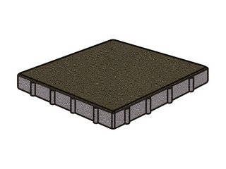 Тротуарная плитка Готика, "Квадрат Profi", 600x600x100 мм, черный