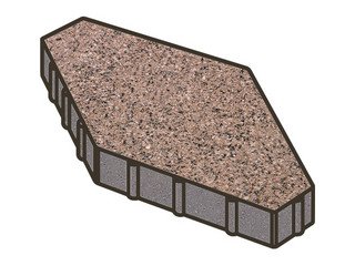 Тротуарная плитка Готика, Зарядье Premium Gold, 600x400x100 мм, цвет Голд 16