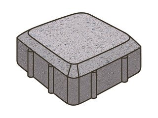 Тротуарная плитка Готика, Старая площадь Premiun Gold, 160x160x60 мм, цвет Голд 1