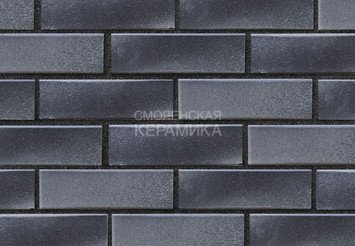 Клинкер фасадный ЛСР «Берген» черно-серебристый гладкий 1