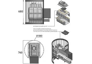 Печь банная Везувий Легенда Стандарт 22 (ДТ-4) 3