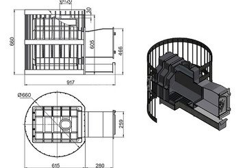 Печь ВЕЗУВИЙ Легенда Ретро Стандарт 24 (ДТ-4) L-280 3