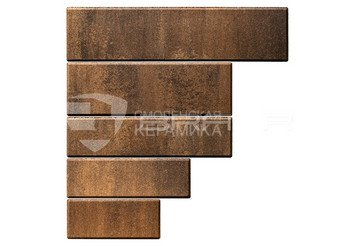 Тротуарная плитка BRAER Домино, Color Mix Каштан 2