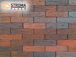 Кирпич облицовочный СТРОМА, 1,4НФ Flash Bordo кора дуба
