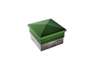 Колпак Zking Bona 385 х 385 с посадкой на 1,5 кирпича зеленый