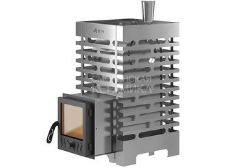 Печь для бани ASTON 16 INOX (ИНОКС) стекло 1